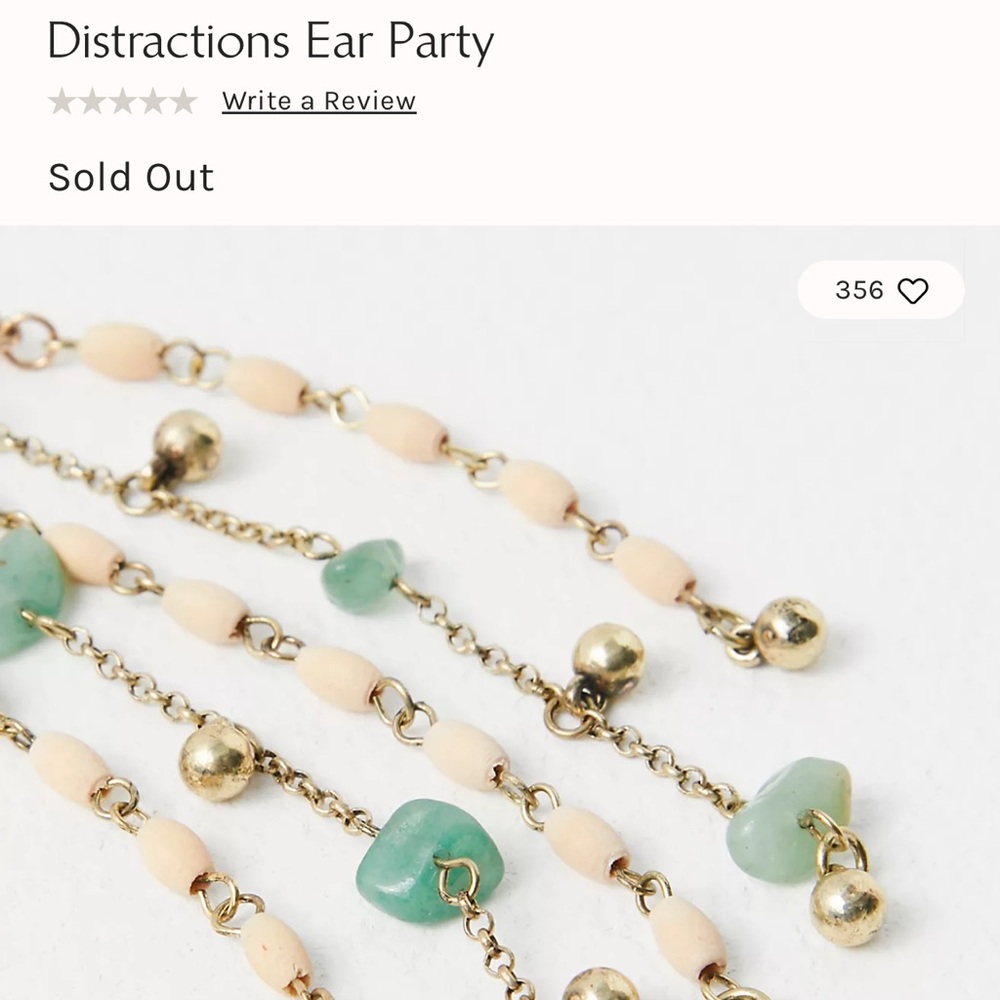 FREE PEOPLE distractions ear party NWT one ear cuff womens - Picture 4 of 4